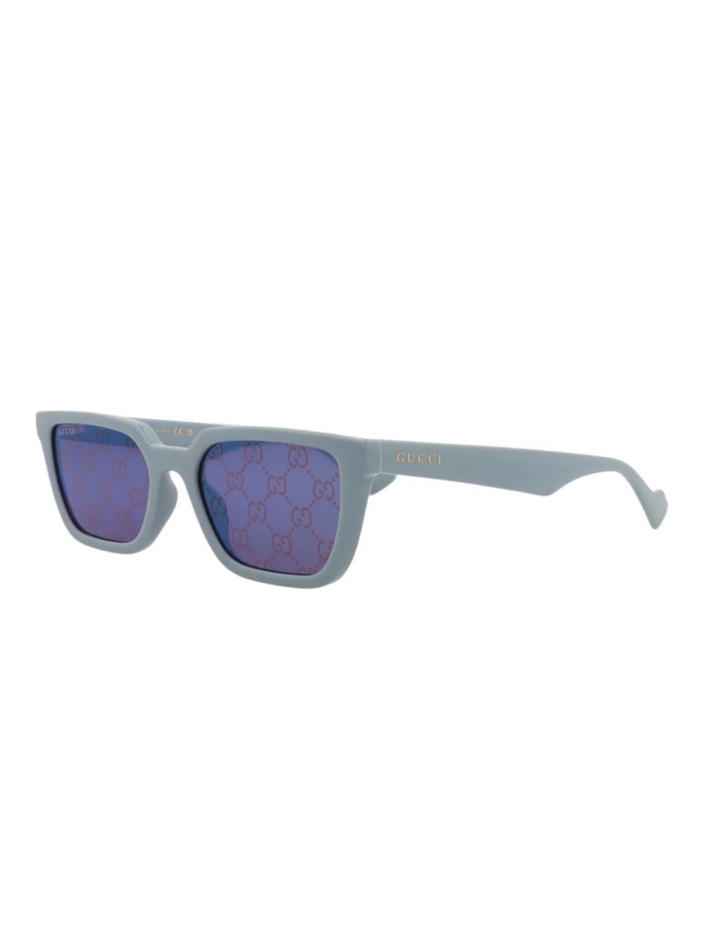 Gucci Monogram Blue Square Frame Sunglasses